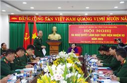Đảng uỷ quân sự tỉnh Thái Nguyên ra Nghị quyết lãnh đạo thực hiện nhiệm vụ năm 2024